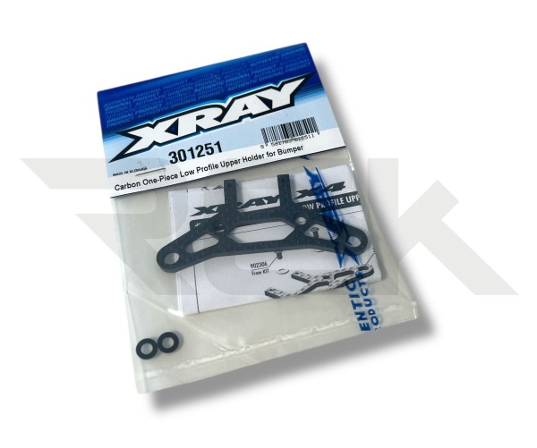 XRAY 301251 - X4 2025 - Carbon One-Piece Low Profile Upper Holder for Bumper