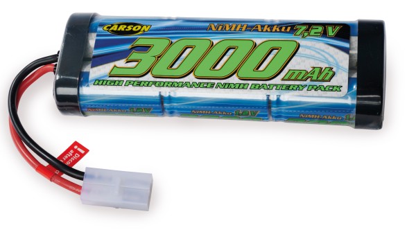 Carson 608224 - 7.2V NiMH Akku - 3000mAh - Tamiya Cup legal