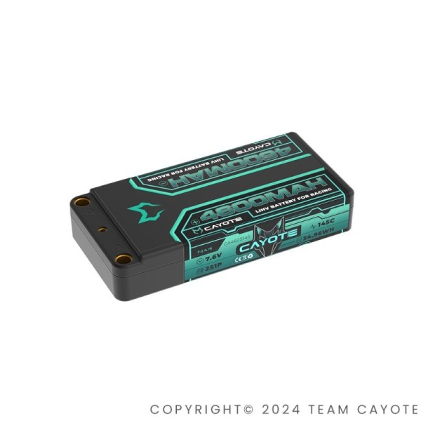 Cayote - 4600mAh Hardcase Battery - 145C - 7.6V - 158g - 18.5mm - 2S ULCG Shorty LiPo