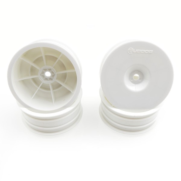 Ruddog Products 0757 - 1/10 2WD Offroad Front Wheels - 2.2" - white (4 pcs)