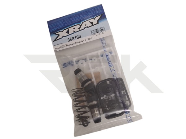 XRAY 368100 - XB4 Stoßdämpfer Set vorne - V3 - silber (2 Stück)