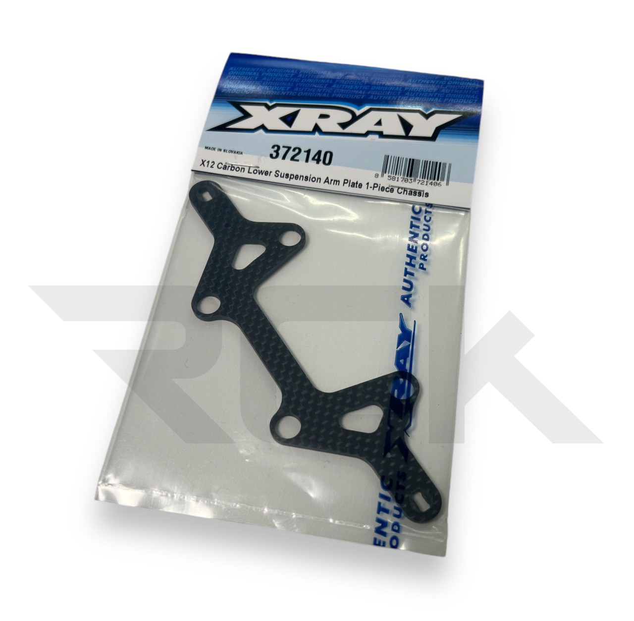 XRAY 372140 - X12 2025 - Carbon Querlenker Halter unten für einteiliges Chassis