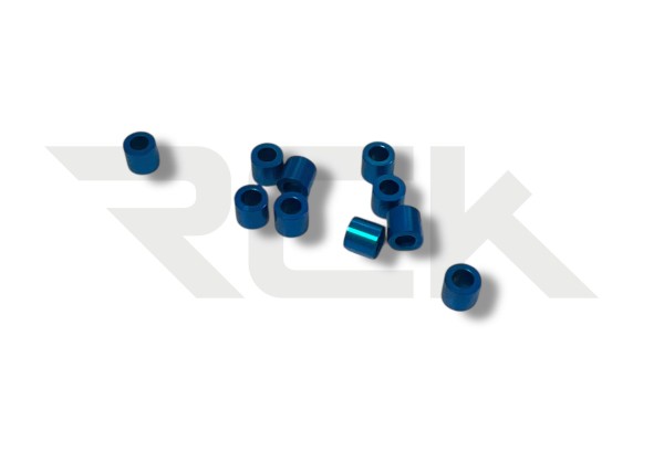 Tamiya 9804641 - Alu Spacer - 3x5.5x5mm - BLAU (10 Stück)