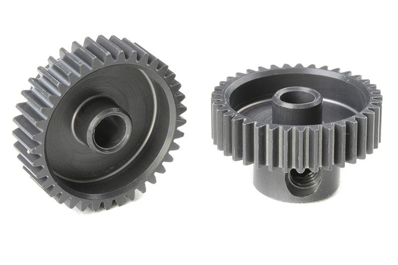 Corally 70337 - Motorritzel Alu 7075 eloxiert hart - 64 DP - 37 Zähne (1 Stück)