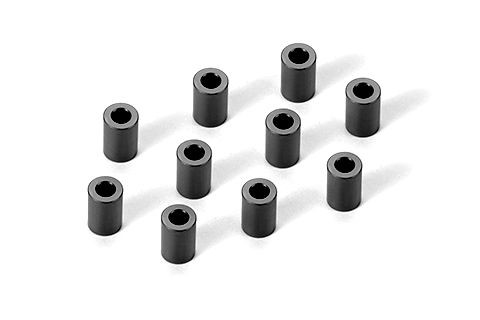 XRAY 303130-K -  Alu Shim 3x6x9.0mm (10 pieces) - BLACK