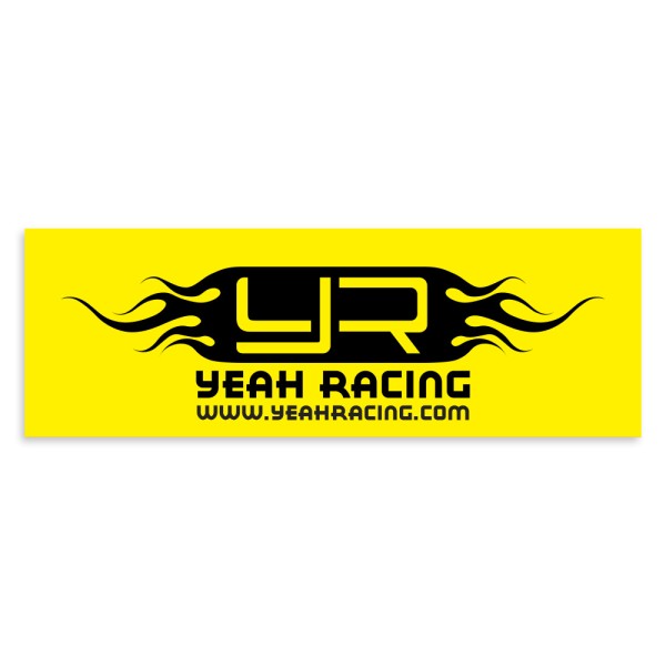 Yeah Racing YA-0702 - RC Track Banner - soft - 220x80cm - YELLOW