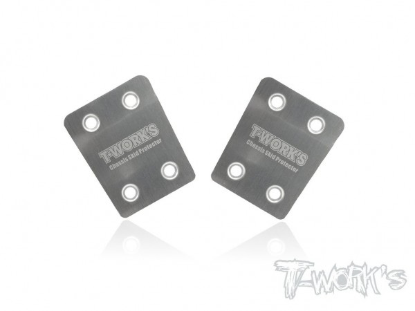 T-Work's TO-220-M - Tuning Edelstahl Skid Platten für MUGEN MBX7 - hinten (2 Stück)