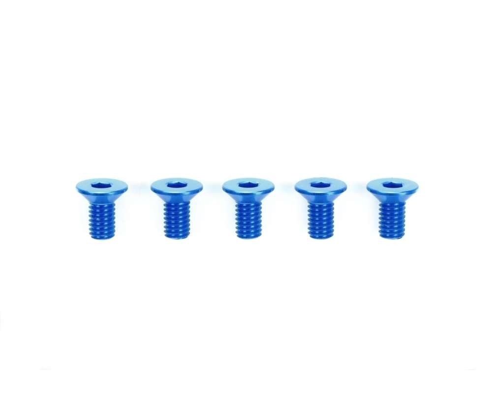 Tamiya 53771 - Alu Countersunk Hex Head Screw - M3x6mm - BLUE (5 pcs)