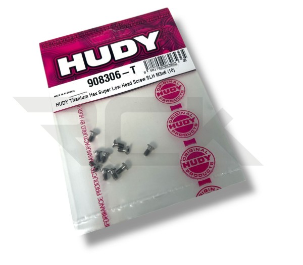 HUDY 908306-T - Titan Senkkopfschraube super niedrig - Innensechskant - M3x6mm (10 Stück)