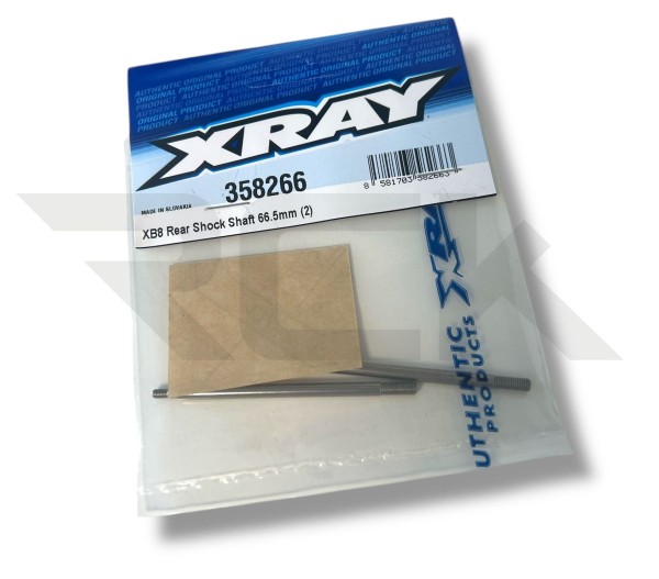 XRAY 358266 - XB8 2025 - Dämpfer Kolbenstange - Heck - 66.5mm (2 Stück)