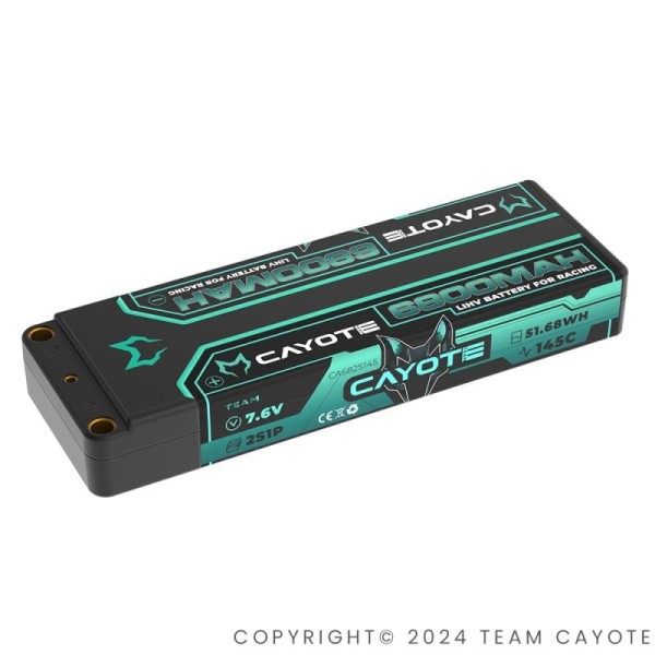 Cayote - 6800mAh Hardcase Akku - 145C - 7.6V - 255g - 19.8mm - 2S LCG LiPo