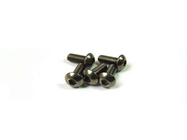 Hiro Seiko 69680 - Titanium Hex Button Screw M3x8 (5 pieces)