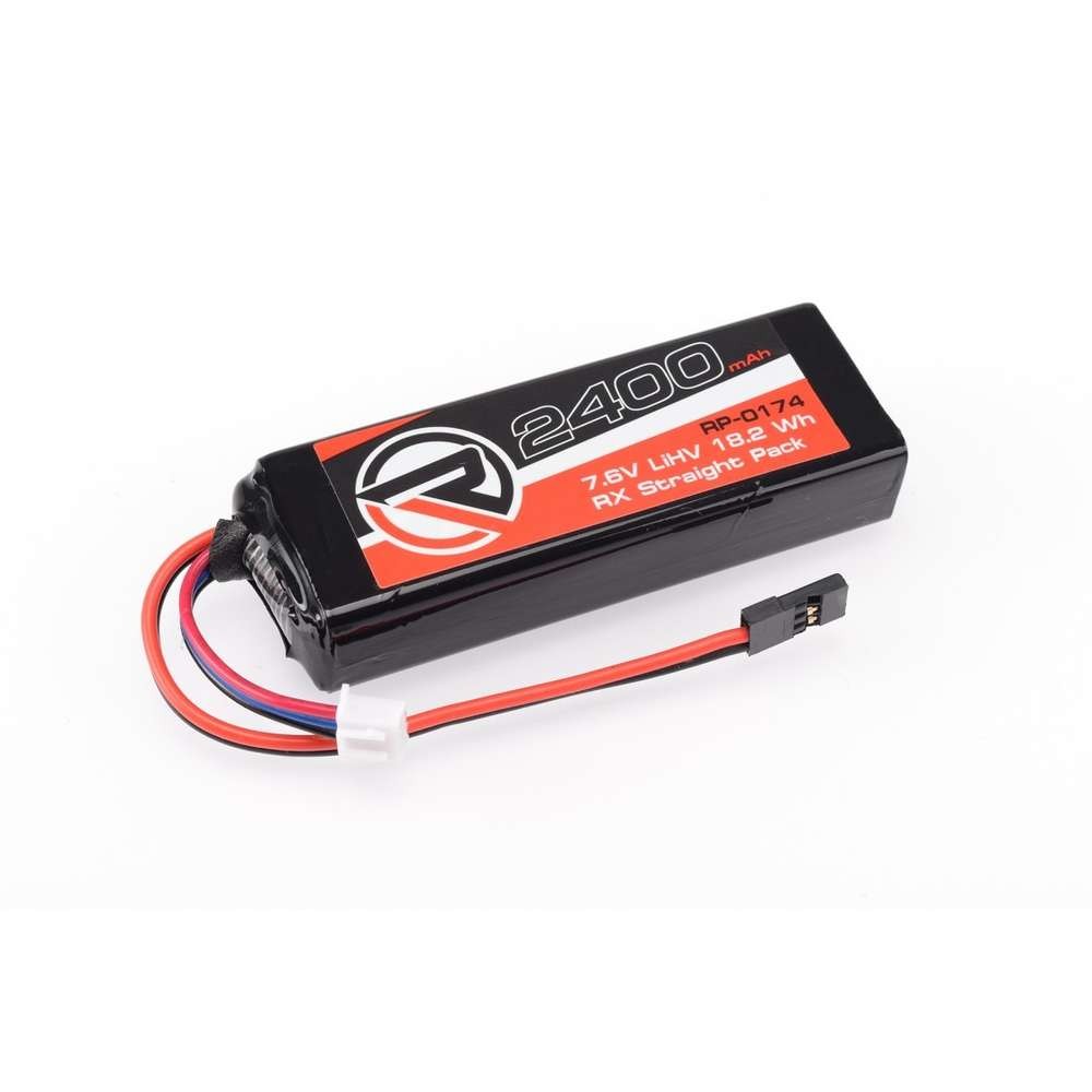 Ruddog Products 0174 - Sender / Empfänger LiPo Akku - 2400mAh - 7.6V - RX Straight Pack