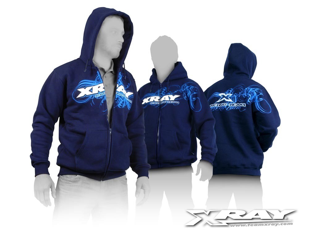 XRAY 395600L - Team Zipped Sweater - Size  L - blue