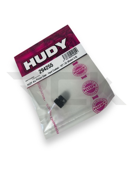 HUDY 294255 - Alu Motor Ritzel - 32dp / Modul 0.8 - 15 Zähne