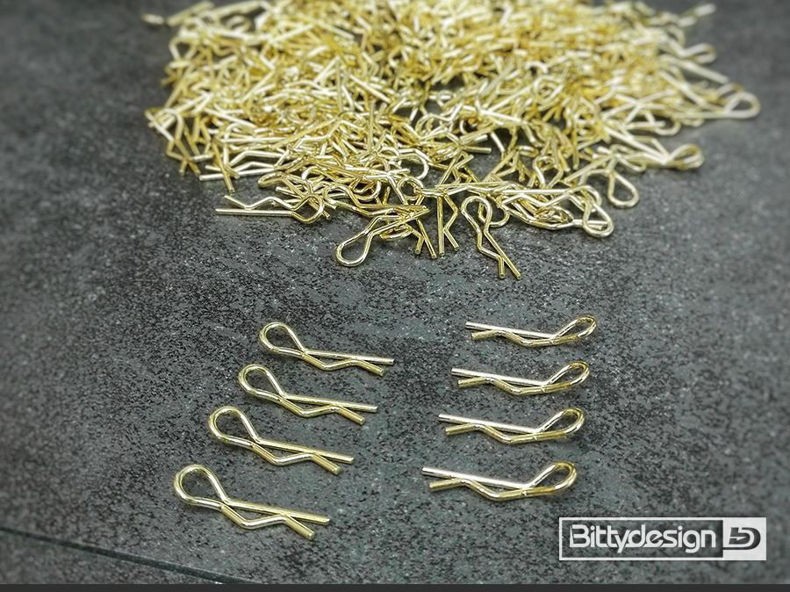 Bittydesign BDBC-88GO - Body Clips 1/5 - 1/8 - gold (8 pieces - 4+4)