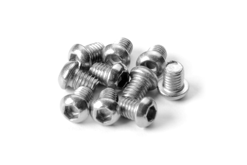 XRAY 902303 - HEX SCREW  SH M3x4 - STAINLESS - with small head  (10)