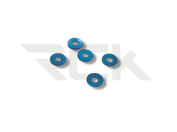 Tamiya 9803490 - Alu Spacer - 3x7.5x1mm - BLAU (5 Stück)